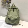 Mochila escolar de estilo coreano, de color sólido, sencilla y a la moda, combina con todo, para estudiantes universitarias, de gran capacidad, resistente al desgaste, para viajes y clases.