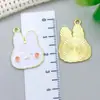 Accesorios para Joyería DIY Dibujos Animados Esmalte Lindo Conejito Pequeño Colección Llavero Collar Pulsera Colgante Encanto de Aleación
