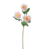 Flor artificial peônia flor artificial peônia decoração de casa fotografia de casamento display de mesa 3 flores de peônia