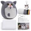 Amazon DIY Kit Combinación Animal Bola de Gato Colgante Fieltro de Lana Aguja de Fieltro Materiales para Manualidades Paquete al por Mayor DIY Creativo