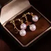 Pendientes de Perla con Borla Irregular de Diamante de Aguja de Plata Exquisitos de Moda Elegantes para Mujer Joyería de Oreja de Lujo Ligero de Gama Alta