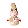 Decoraciones Navideñas Muñeco de Nieve Figura Escena Arreglo Adornos Accesorios para Fotos Exhibición de Ventana Muñecas Regalos