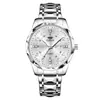 Reloj Digital de Negocios para Hombre Rombo Exportación Extranjera Calendario Doble Chino e Inglés Luminoso Impermeable Correa de Acero Reloj No Mecánico