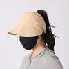 Se Puede Atar en Cola de Caballo, Gorro con Máscara para Mujer, Gorra de Béisbol Transpirable de Secado Rápido con Visera para el Sol, Media Hueca, Gorra de Béisbol, Sombrero para el Sol