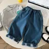 Jeans de Pana para Niños Niños Tallas Grandes 2026 Estilo Nuevo Niños Otoño Invierno Estilo Coreano Pantalones Rectos de Pana de una Pieza para Niños Pequeños y Niños Pequeños