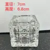 Portavelas de Cristal Cuadrado Creativo Maceta Pequeña para Plantas Taza Transparente Taza Cuadrada para Aromaterapia Adornos de Escritorio