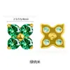 Populares Pendientes de Trébol de Cuatro Hojas de Aleación de Titanio F136 de Binx, Disponibles en Múltiples Colores, con Accesorios Brillantes de Stud para Hélice de Oreja de Circonita