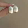 Brincos Plissados Quadrados de Agulha de Prata, Personalizados, Design Moderno e Simples, Brincos Versáteis, Brincos de Nicho de Alto Padrão para Mulheres
