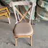 Silla con Respaldo de Forja Silla Casual con Textura de Madera Silla de Comedor Silla para Césped al Aire Libre Silla de Boda para Boda Silla para Banquetes de Hotel