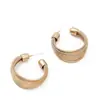 Pendientes de Moda con Forma de C Personalizados Estilo Europeo y Americano Lujo Accesible Pendientes de Círculo Metálicos Cepillados de Gama Alta Joyería para Orejas de Mujer Venta al por Mayor