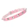Punta de Uña Punk Harajuku Uña Tambor Collar de Uñas Gargantilla Gótico Personalizado Estilo Oscuro Correa de Cuello de Cuero PU Collar Clavícula para Mujeres