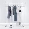 Estante de Exhibición Lateral de Acero Inoxidable para Tienda de Ropa, Estante de Pie para Tiendas de Ropa de Hombre, Mujer y Niño, Perchero para Ropa de Interior y Exterior