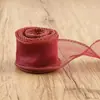 Cinta de Satén Cola de Pez con Borde Dorado de 4 cm para Empaque de Flores, Materiales para Ramo, Decoración de Pasteles, Cinta para Ropa, Mayoreo
