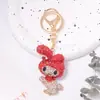 Chaveiro Criativo de Coelho Cartoon Luxo Leve Pingente Pequeno Pequenos Acessórios de Joia Metal com Strass Chaveiro Coelho do Zodíaco