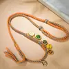 Cordón de Collar de los Cinco Dioses de la Riqueza Estilo Tíbet, Hebilla de Liberación Rápida Tejida a Mano, Cordón para Colgar Colgante Zaki Lhamo de Thangka
