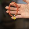 Diseño creativo natural pulsera de un solo aro nuevo diseño femenino pulsera de ópalo naranja pulsera conmemorativa de viaje al por mayor