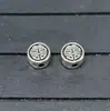 Accesorios para Joyería DIY Aleación de Plata Tibetana Palabra Feliz Palabra de Bendición con Agujero Cuentas Separadoras Pulsera Collar Cuentas de Cristal Sueltas Venta al por Mayor