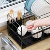 Escurridor de Platos con Drenaje Estante de Almacenamiento para Tazones y Platos de Cocina Gabinete Multifuncional para Tazones del Hogar Estante de Almacenamiento para Tazones y Palillos