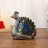 Cenicero de Pavo Real Clásico Chino para Hogar, Sala de Estar, Oficina, Cenicero de Pavo Real, Artesanías de Aleación, Cenicero