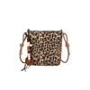 Bolso bandolera europeo y americano transfronterizo nuevo, bolso para teléfono versátil de nicho de alta calidad, bolso de hombro de moda de gran capacidad con estampado de leopardo