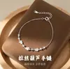 Pulsera de Plata de Ley S999 Estilo Chino Nuevo Cepillado Fu Lu Hulu para Mujer Diseño de Moda Exquisita Versátil Joyería de Mano Regalo para Novia