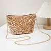 Bolso de Lentejuelas de Moda para Mujer Verano 2025 Nuevo Bolso de Mano de Moda Bolso de Cadena para Hombro Bolso Cruzado