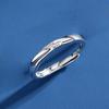Anillo de Pareja Alas de Ángel Plata 999 Simple Abierto para Hombres y Mujeres Amor a Distancia para Novia Regalo de Cumpleaños