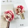 Flores de rosa mini simuladas cabezas DIY rosa de seda flor artificial material para pasador de pelo adorno pequeño para fotografía del hogar