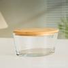 Portavelas grande de vidrio para aromaterapia, 770 ml, con forma de barco, de cera de soja, vacío, con tapa