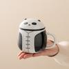 Taza de Té Panda Creativa Filtro de Cerámica con Tapa Taza de Té Doméstica Taza para Separación de Té y Agua para Oficina Juego de Té