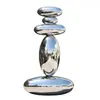 Escultura de Piedra Personalizada de Fábrica Acero Inoxidable Acabado Espejo Grande para Parque al Aire Libre Hotel Metal Paisajismo Escultura de Jardín