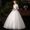 Vestido de Casamento Leve Off-Shoulder 2026 Novo Estilo Vestido Principal de Casamento para Noivas, Outono e Inverno Alto Padrão Estilo Francês Comprimento Total Vestido de Casamento para Fotografia de Viagem