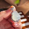 Colar de Calcedônia Branco Gelo Cristalino Colar Plano de Esmeralda para Clavícula Presente