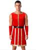 Fantasias de Cosplay Romanas Antigas de Um Ombro para o Halloween, Fantasias de Gladiador