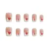 Nuevo Esmalte de Uñas Desmontable, Rosa y con Forma de Corazón, Manicura Exquisita y Versátil, Manicura Linda y Vibrante, Uñas Portátiles, 30 Piezas