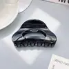 Pinza para el Cabello de Media Luna Hueca Estilo Coreano para Mujer, Pinza de Tiburón Degradado con Letra Dorada de Acetato Imitación, Pasador de Moda Retro