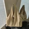 Bolso Tote de un Solo Hombro para Mujer, Gran Capacidad, Estilo Japonés, Múltiples Bolsillos, Bolso Cruzado, Informal Arrugado Lavado, Bolso de Viaje para Mamá