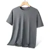 18899t Camiseta de Seda de Gelo com Efeito Ondulado de Água de Secagem Rápida para Homens, Verão Tamanho Grande Gola Redonda Manga Curta, Alto Volume de Vendas Transfronteiriças no Verão