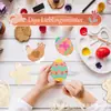 Amazon Transfronterizo Huevo de Pascua Piezas de Madera Hechas a Mano DIY Fiesta de Pintura Decoraciones Artesanías de Madera Colgantes