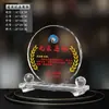 Medalhas de cristal troféus feitos sob medida gravação temporada de formatura comemoração de aposentadoria cerimônia de premiação ornamentos de madeira maciça vidro lembranças