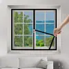 Mosquitero Mágico de Cinta Adhesiva para Ventana, Auto-Instalable, Autoadhesivo, Tipo Push-Pull, Sin Taladro, con Cremallera