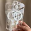 Adecuado para iPhone 16, 13, 17, Cobertura Completa de Lente, Magnético para iPhone 15, 14 Pro Max Transparente Magsafe Funda para Teléfono