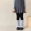 Sapatos Algodão Polainas Infantis Primavera e Outono Estilo Coreano Meias com Renda e Babados Outono e Inverno Meninas Crianças Meias Combinando