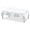 Zb272 Mantel de Nochevieja Copo de Nieve Plateado 130*220cm Mantel de Fiesta Mantel de Fiesta Pe