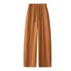 Novas calças de outono de cintura alta, perna reta, emagrecedoras, 2026, casuais, fluidas, versáteis, moda, calças de perna curva