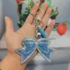 Llavero Creativo de Lazo con Pedrería Transfronterizo, Moderno y Lindo con Pedrería, Colgante de Borla para Bolso, Accesorio de Llavero para Coche