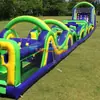 Carrera de Obstáculos Inflable Equipo de Juego Infantil Trampolín Inflable Exterior Tobogán Escalada en Roca Combinación de Carrera de Obstáculos Castillo Inflable