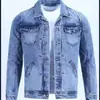 Chaqueta de Mezclilla Lavada Vintage para Hombre de Primavera y Otoño, Tendencia Estilo Coreano Ajuste Delgado Versátil Casual Multibolsillos Chaqueta de Trabajo