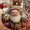 Tapete Redondo Tapete de Natal Sala de Estar Resistente à Sujeira Resistente ao Desgaste Tapete Decorativo Veludo de Cristal Macio Amigo da Pele Isolamento Térmico Tapete Transfronteiriço