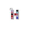 Accesorios de joyería DIY, colgante de color con superficie de diamante de 15 mm, 26 letras en inglés, colgante de pulsera, colgante de ropa